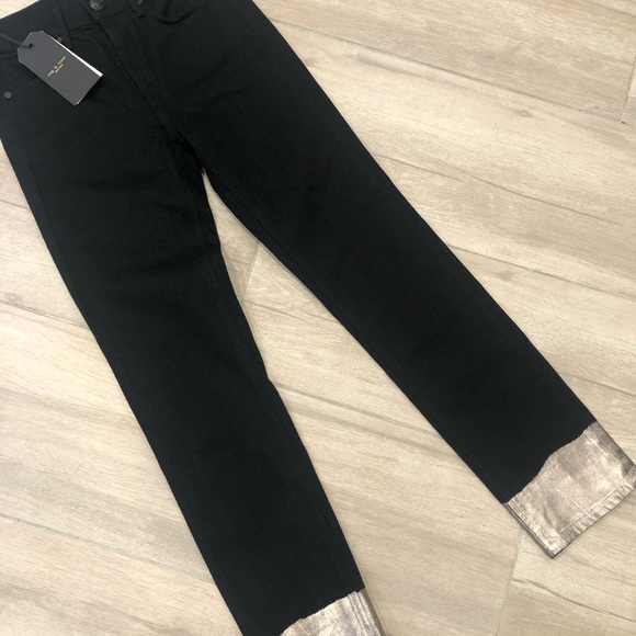 Rag & Bone Bilbury Ankle Cigarette Black Sz 24 - Picture 2 of 8